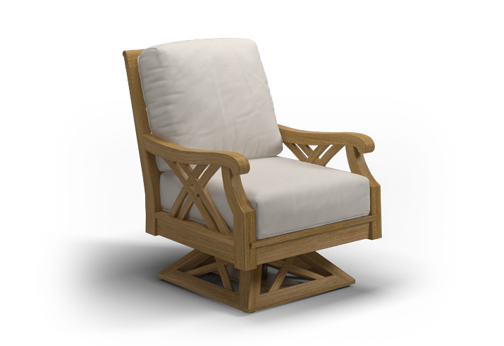 кресло для отдыха на основании (360) GLOSTER HALIFAX teak