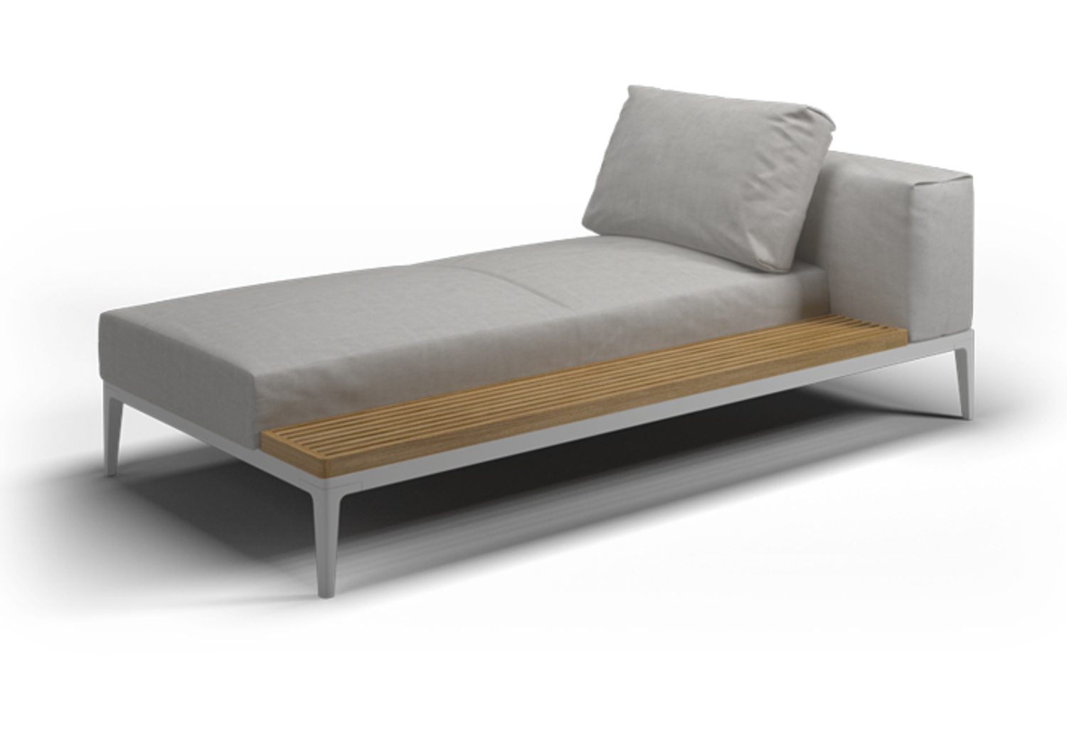 боковой релакс-модуль дивана с столиком GLOSTER GRID white