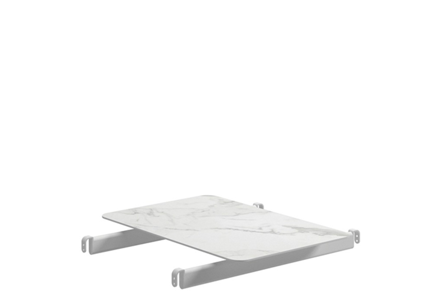 столик навесной Bianco Ceramic Top для центрального модуля дивана GLOSTER GRAND WEAVE, цвет grid white