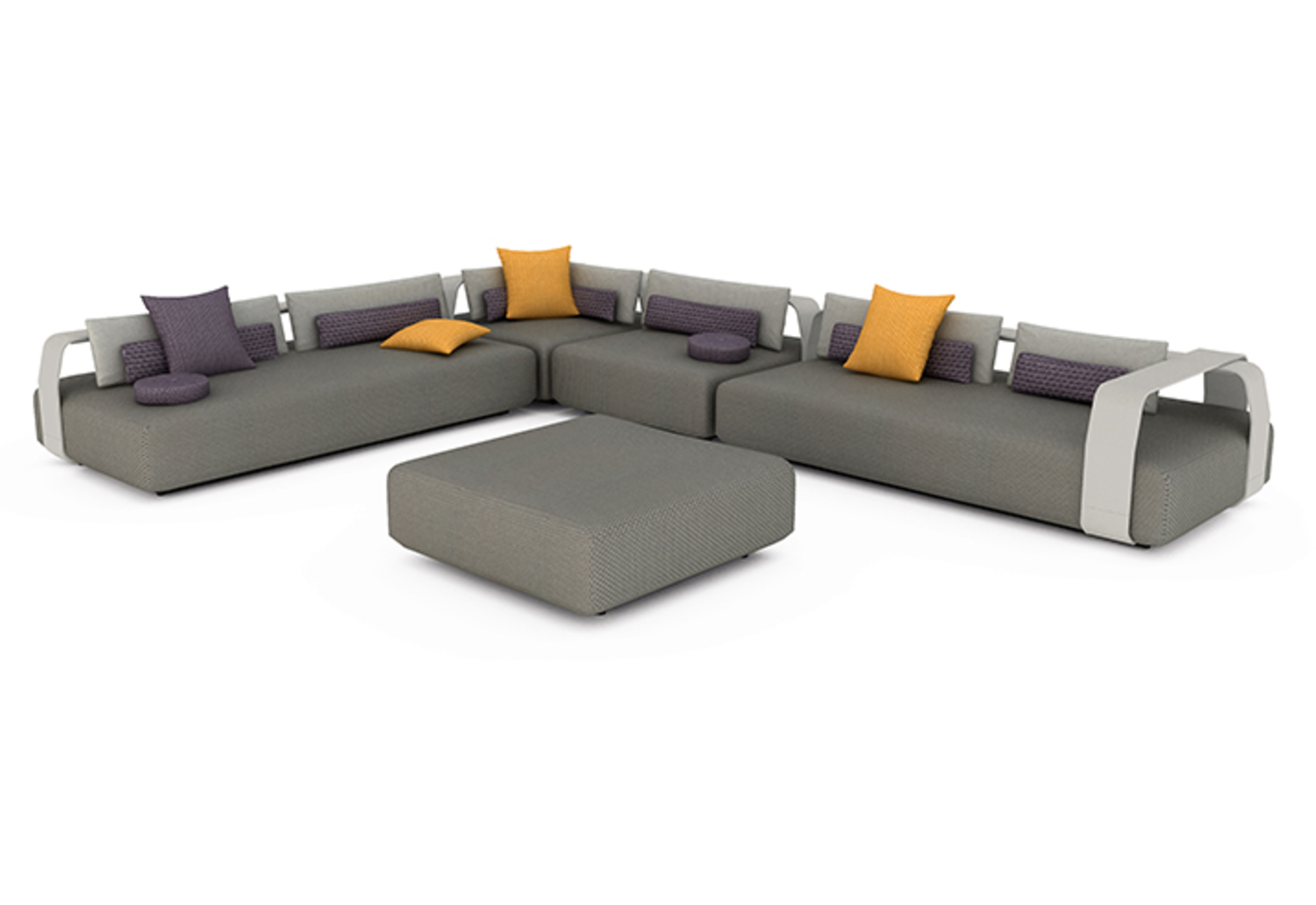 концепт 4 модульного дивана MANUTTI KUMO, цвет Shingle
