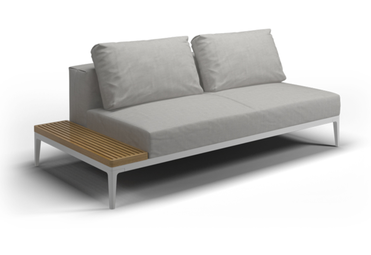 боковой модуль дивана с столиком GLOSTER GRID white