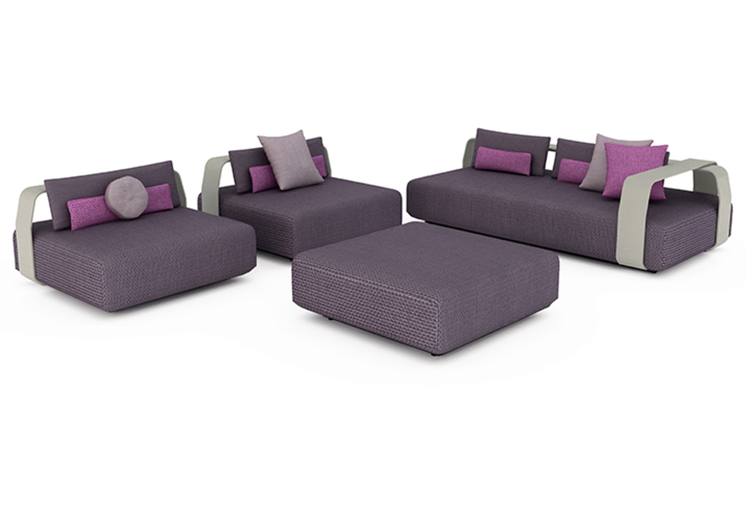 концепт 2 модульного дивана MANUTTI KUMO, цвет Shingle
